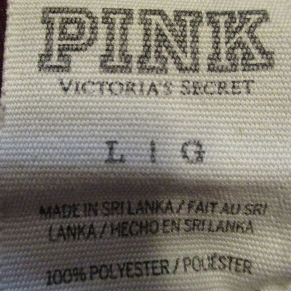 PINK Victoria Secret Woman Large Purple White Travel Vacation Tank Top Shirt - Picture 4 of 4
